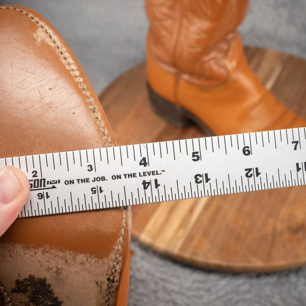 VTG TONY LAMA Boots Pointy Toe Brown‎ Cognac Vintage 6 B